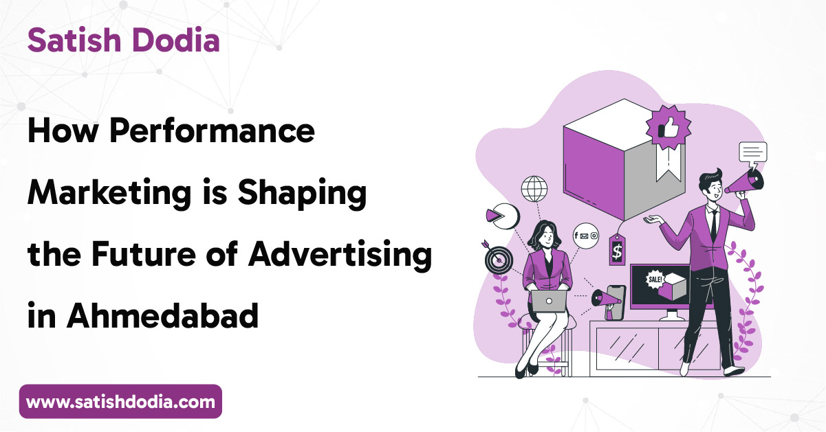 Digital marketer analyzing performance metrics on screen in Ahmedabad office
