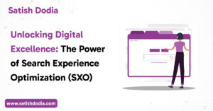 Illustration representing Search Experience Optimization (SXO) — blending SEO tactics with user-centric design for digital success.