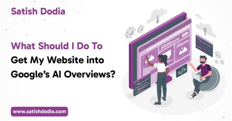 Person analyzing SEO report on laptop to improve visibility in Google AI Overviews