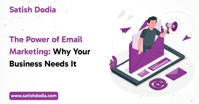 Person working on laptop with email marketing icons representing business growth and customer engagement.