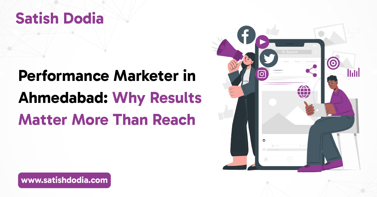 Performance marketer in Ahmedabad analyzing campaign data and optimizing digital marketing strategies for better ROI and business growth.